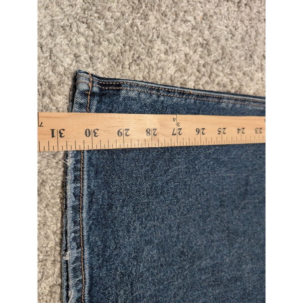 American Eagle Jeans Womens 10 Blue Wide Leg High Rise Baggy Dark Wash Denim - Picture 9 of 9